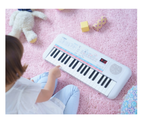 Teclado Yamaha infantil PSS-E30 branco - Tamborim de Ouro